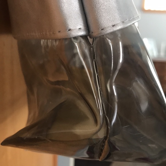 Silver trim transparent Concert/theme park tote bag - Picture 4 of 5